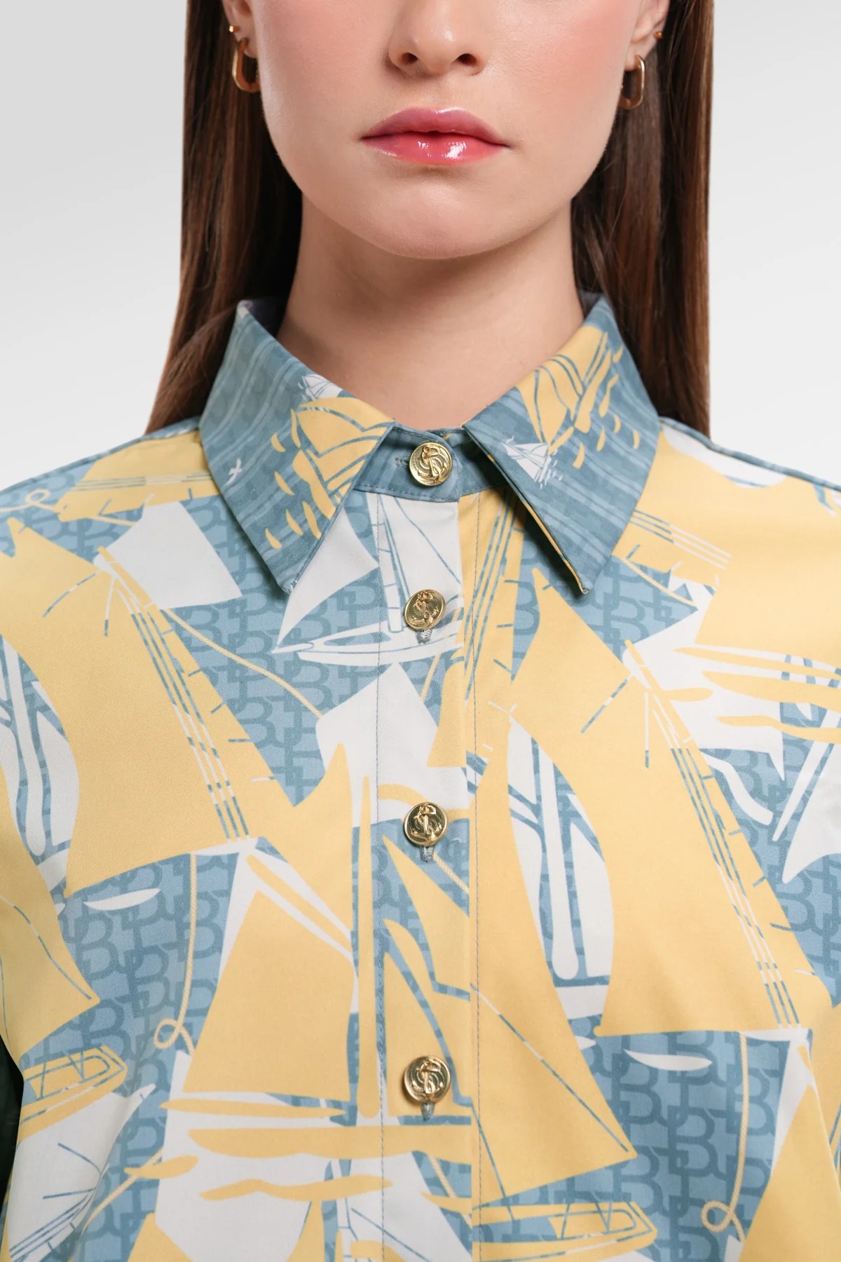 NAUTICAGRAM CROP SHIRT - BENANG JARUM