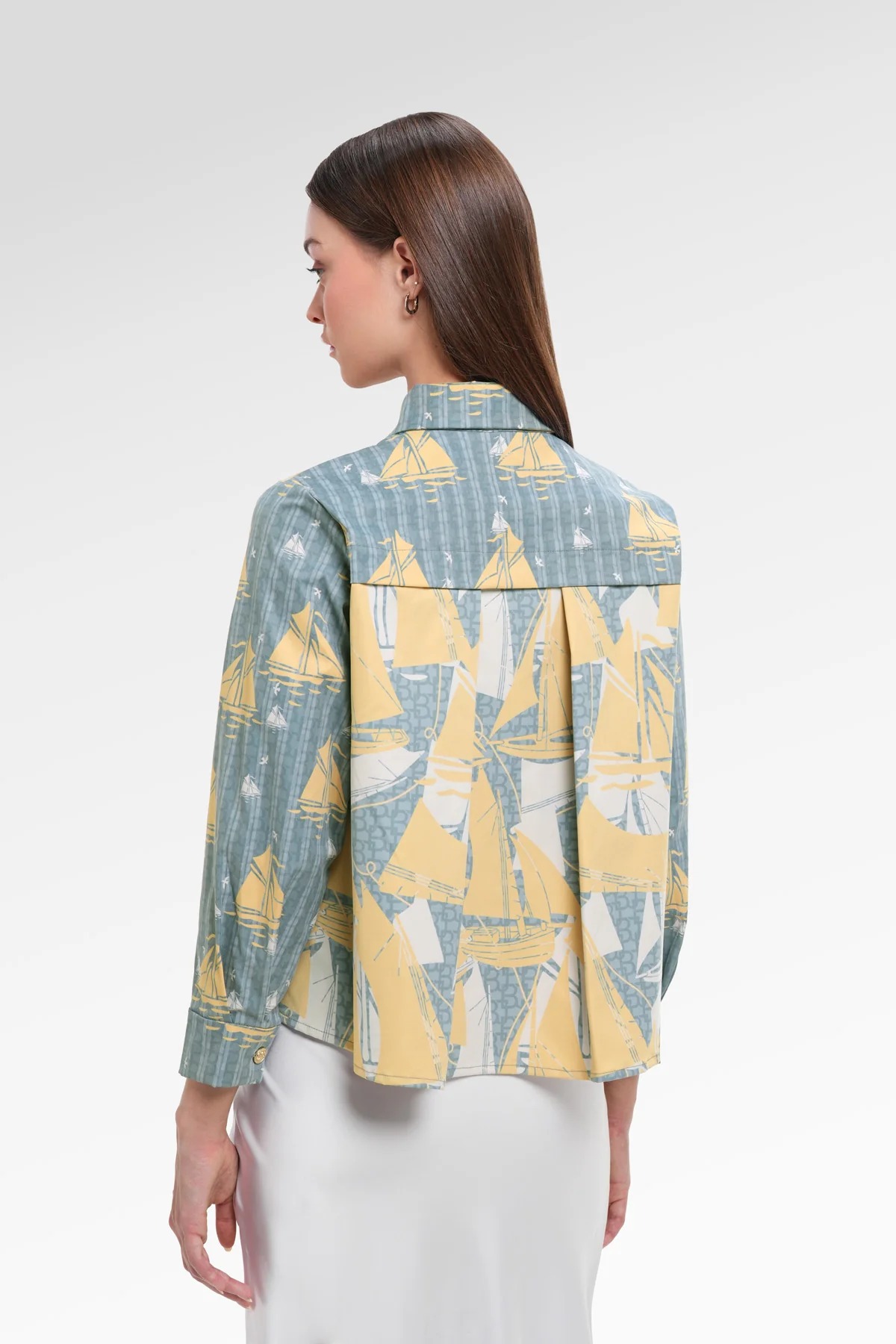 NAUTICAGRAM CROP SHIRT - BENANG JARUM
