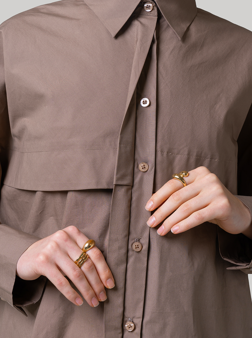 RISLA OVERSIZED TOP TAUPE - KAMI