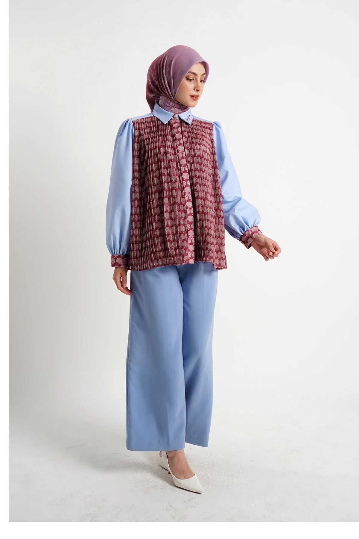 SECRET OF THE SEA FRONT PLEATED SHIRT - BENANG JARUM