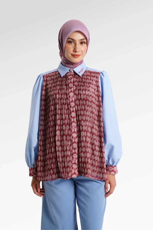 SECRET OF THE SEA FRONT PLEATED SHIRT - BENANG JARUM