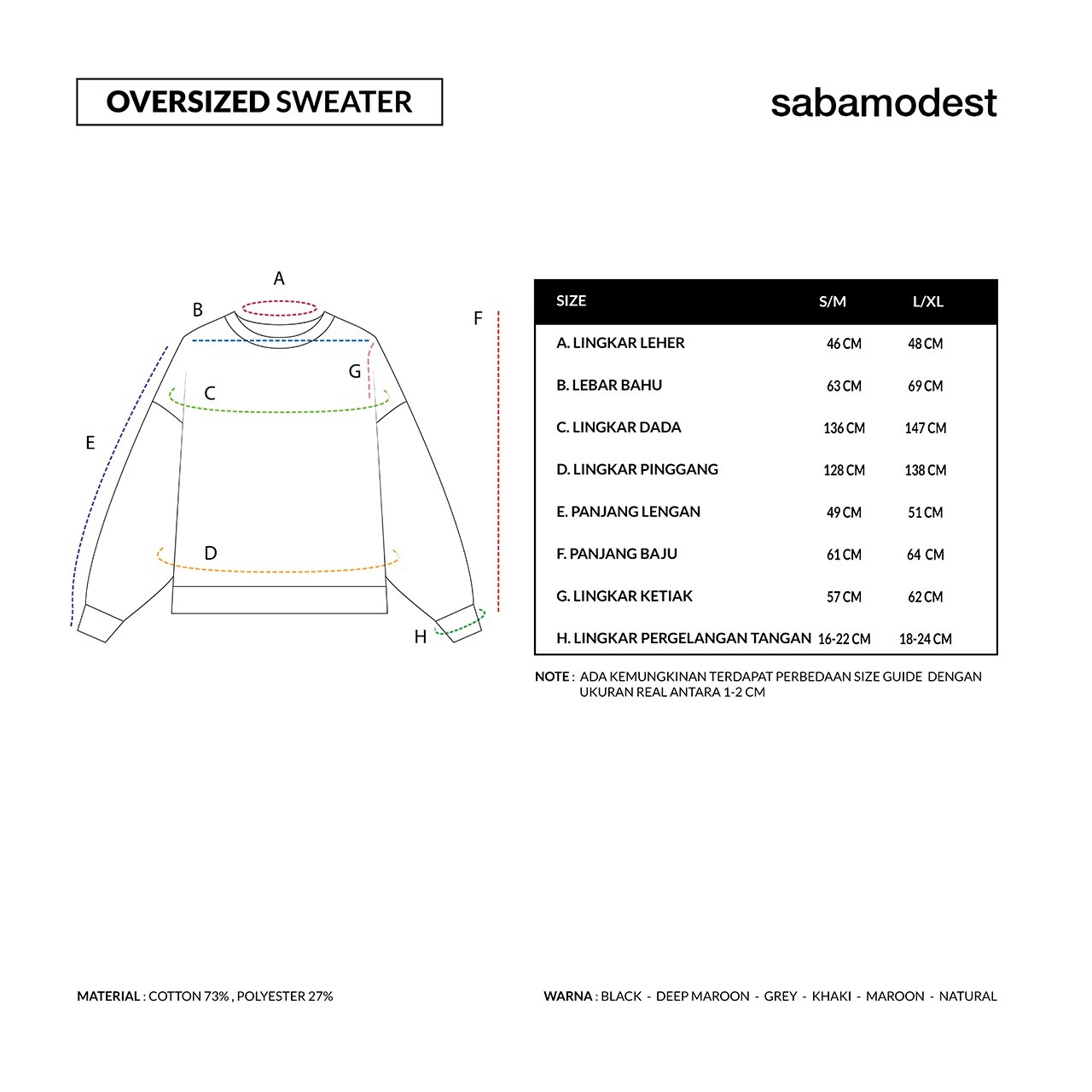 OVERSIZED SWEATER - SABAMODEST