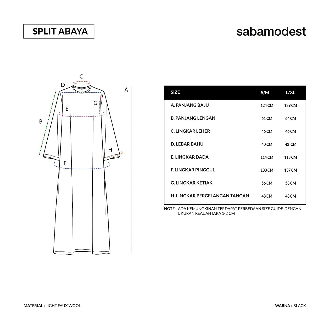 SPLIT ABAYA - SABAMODEST
