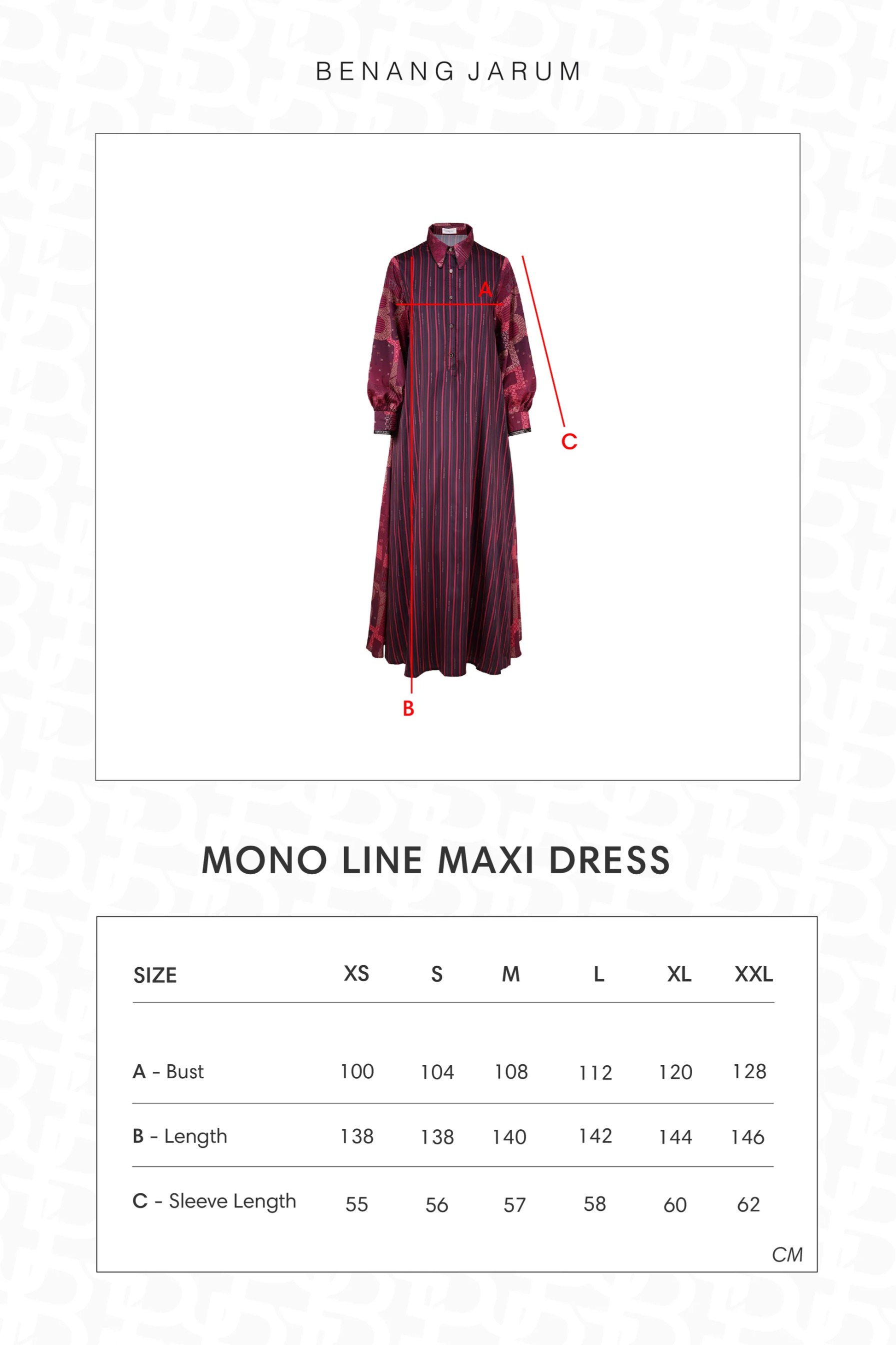 MONO LINE MAXI DRESS - BENANG JARUM