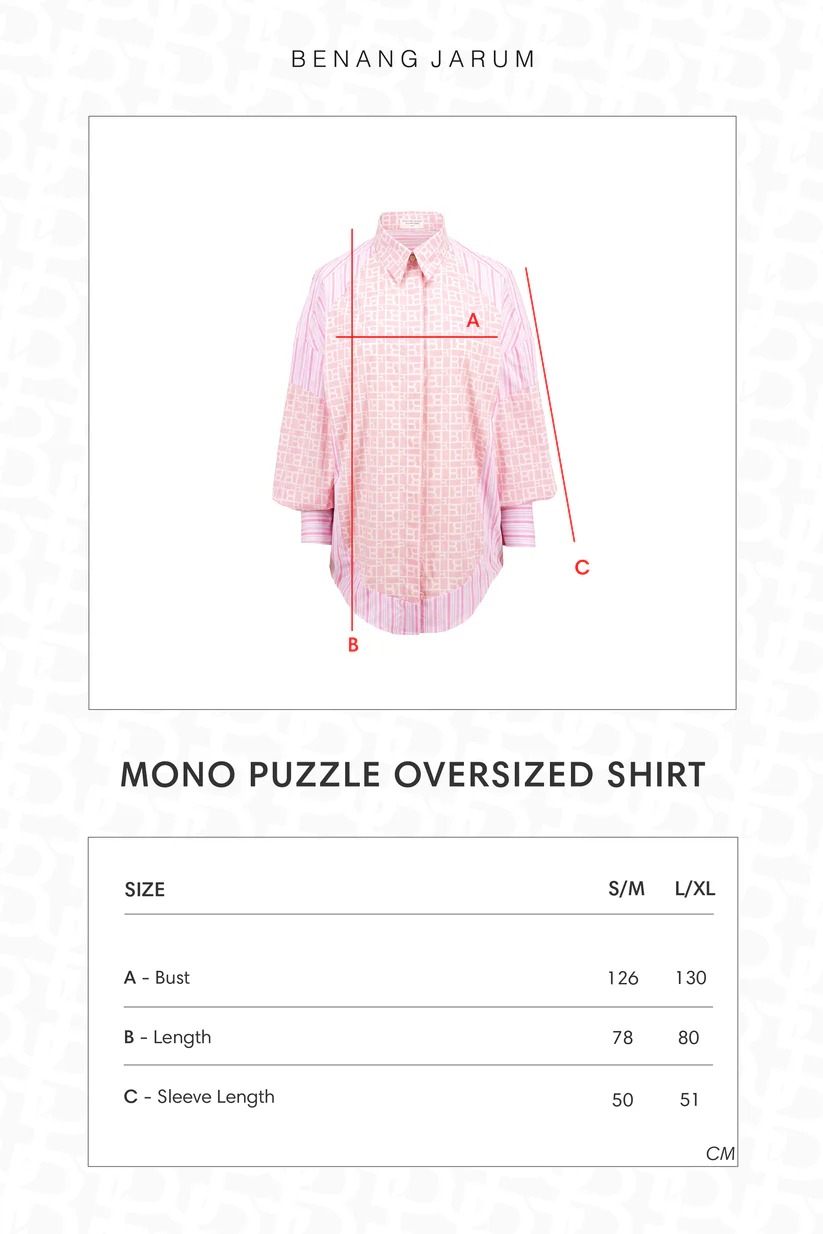 MONO PUZZLE OVERSIZED SHIRT - BENANG JARUM