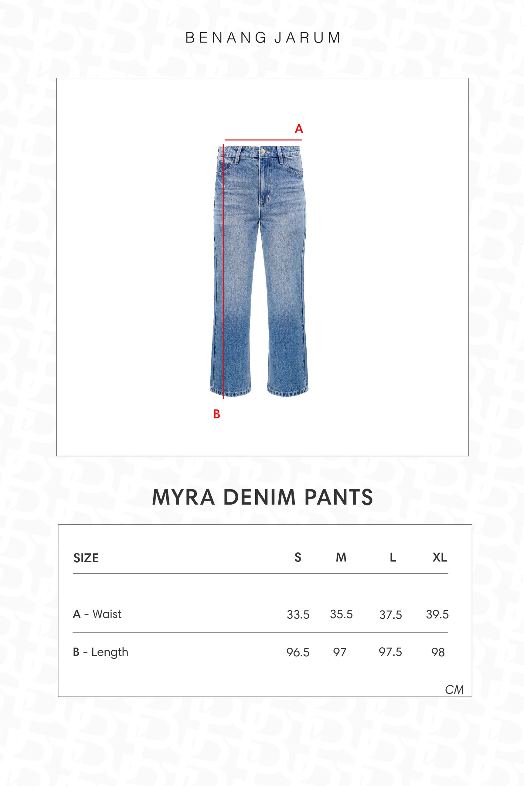 MAYRA DENIM PANTS - BENANG JARUM