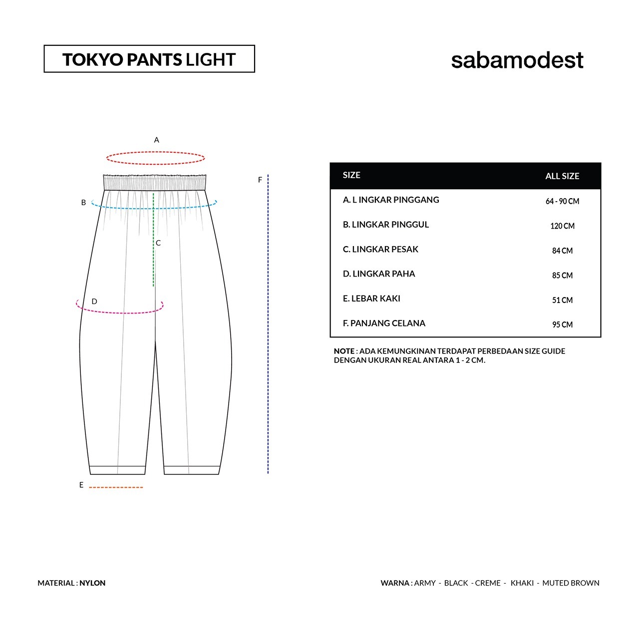 TOKYO PANTS LIGHT - SABAMODEST