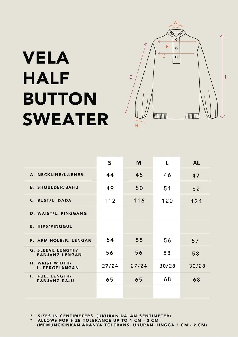 VELA HALF BUTTON SWEATER - KAMI