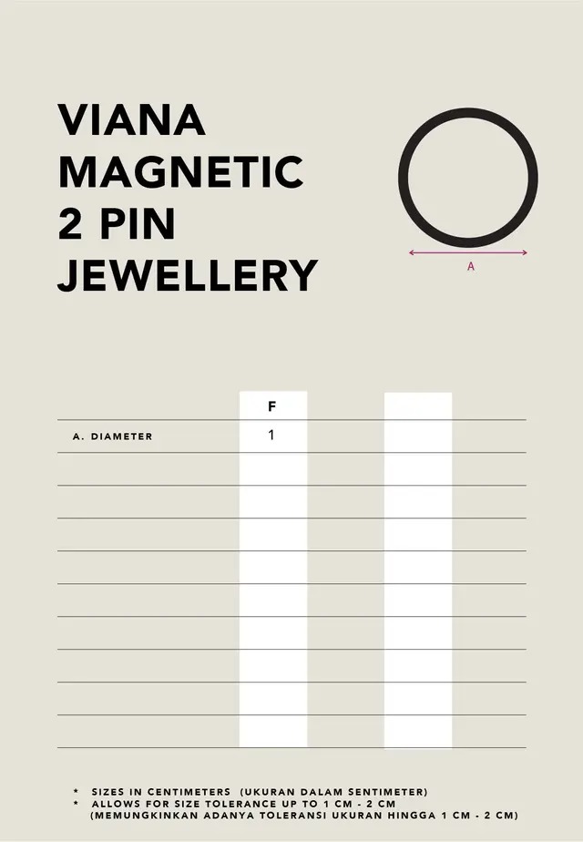 VIANA MAGNETIC 2 PIN JEWELLERY - KAMI