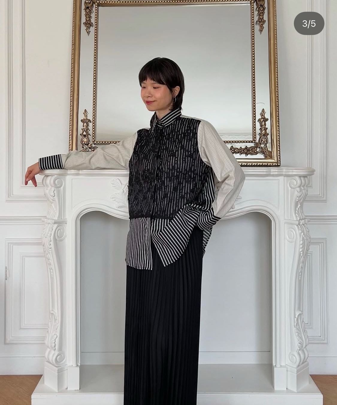 SANA PRADA STRIP SHIRT - GHANIEA