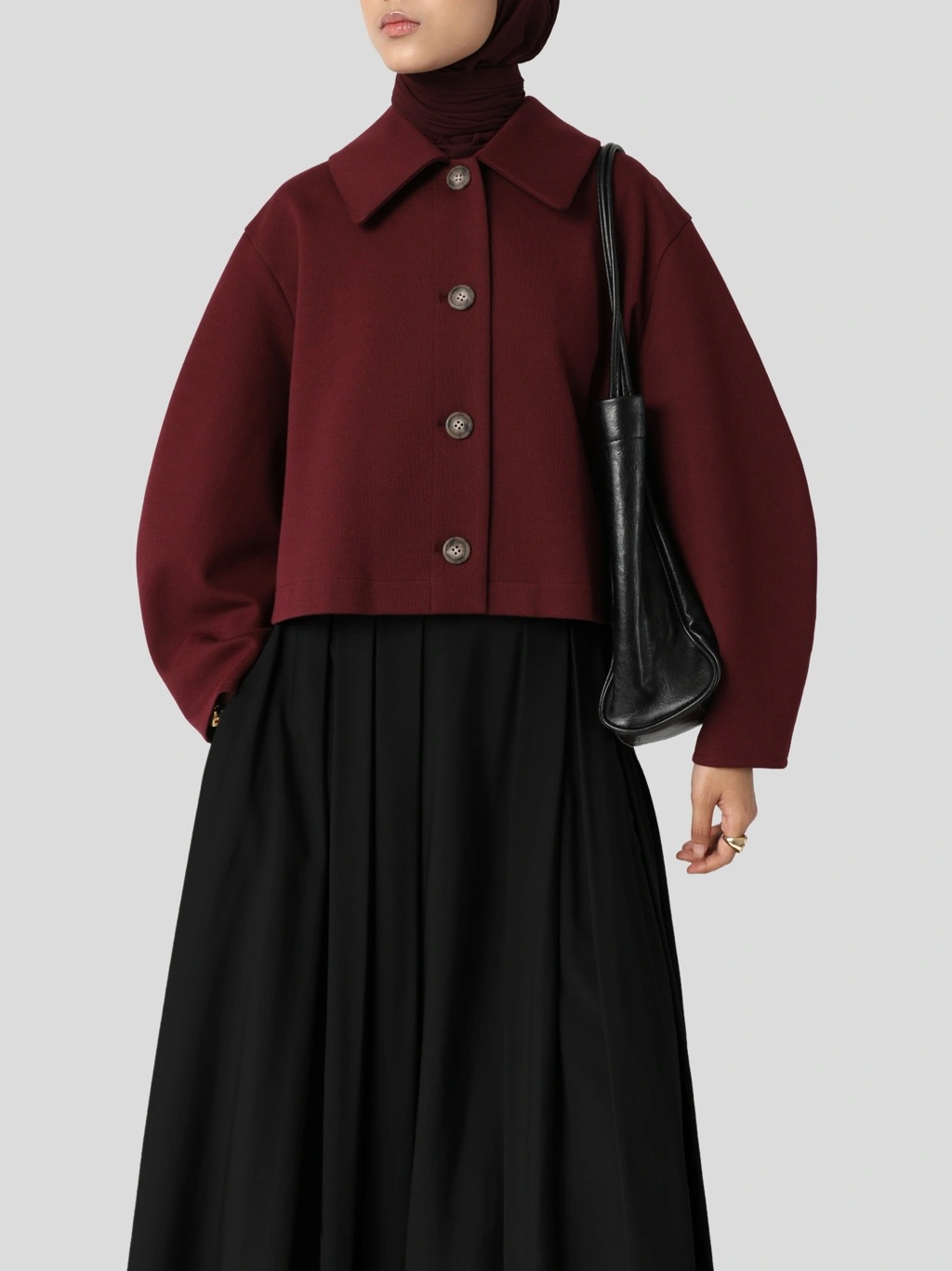 BONDED COTTON TULIP JACKET - SABAMODEST