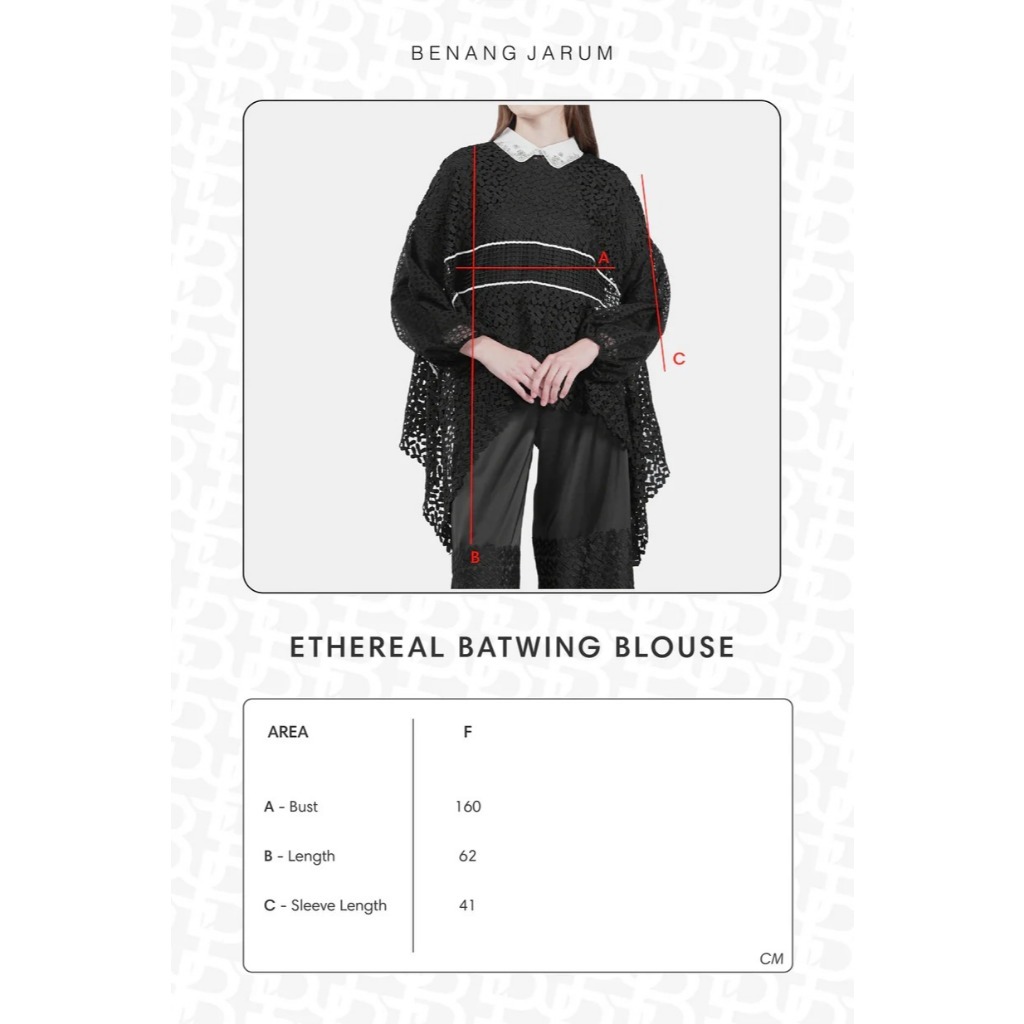 ETHEREAL BATWING BLOUSE - BENANG JARUM