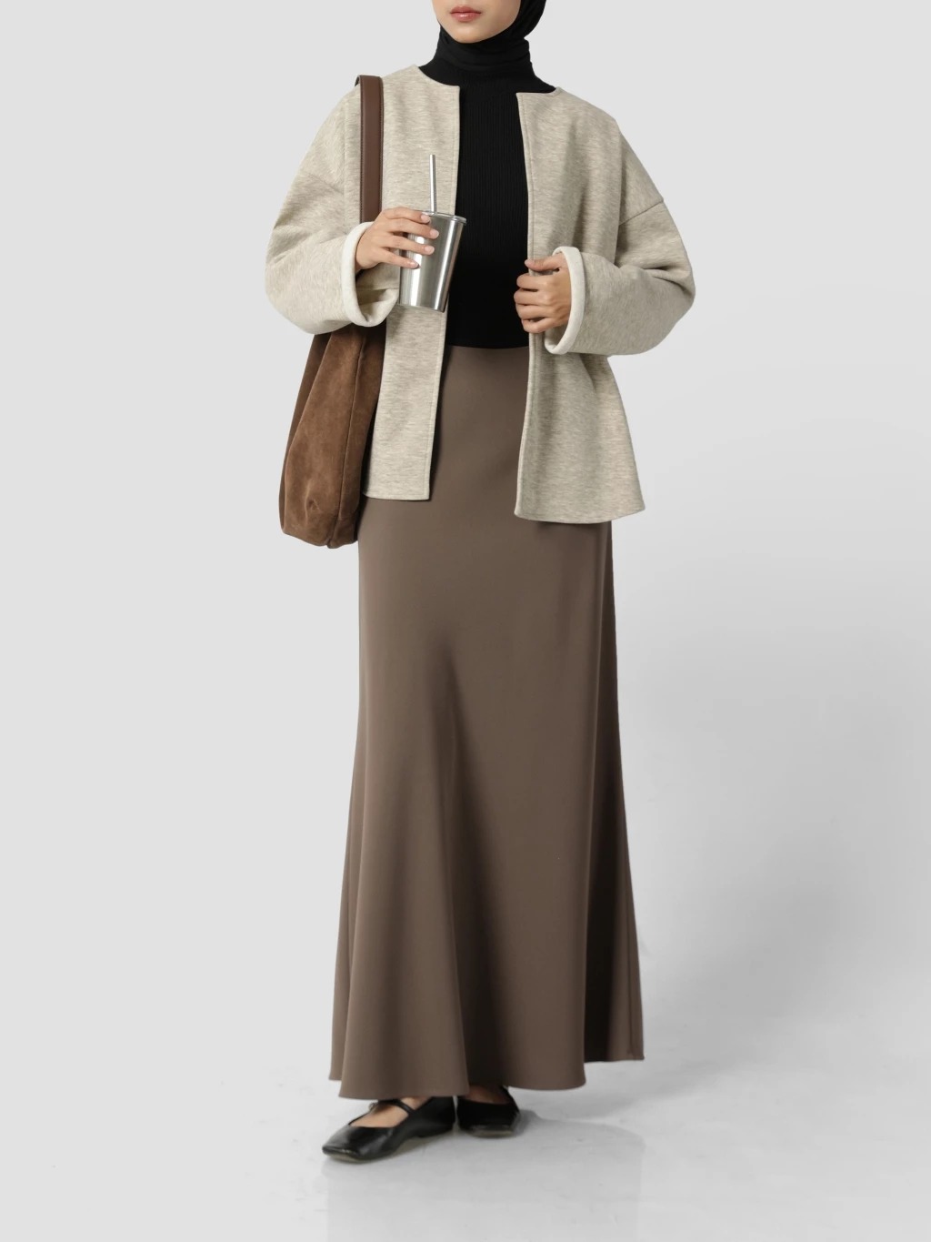 CREPE SLIP SKIRT - SABAMODEST