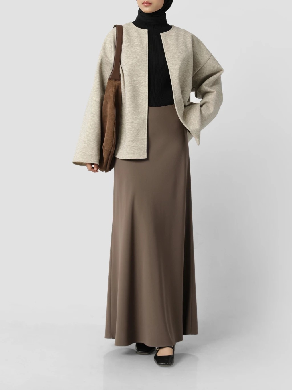 CREPE SLIP SKIRT - SABAMODEST