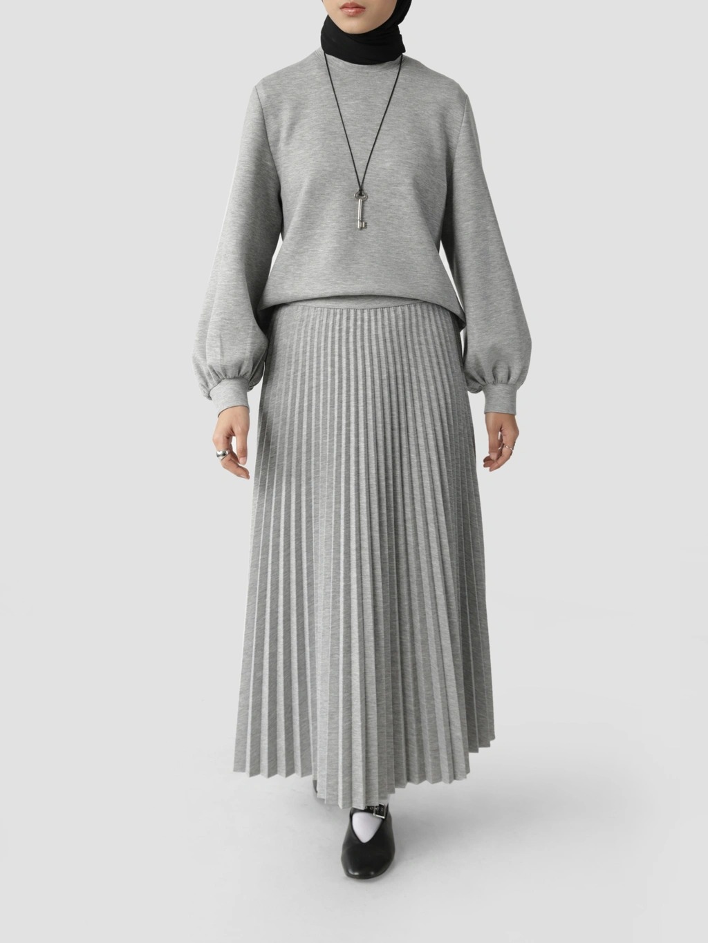 BONDED SUNRAY SKIRT - SABAMODEST