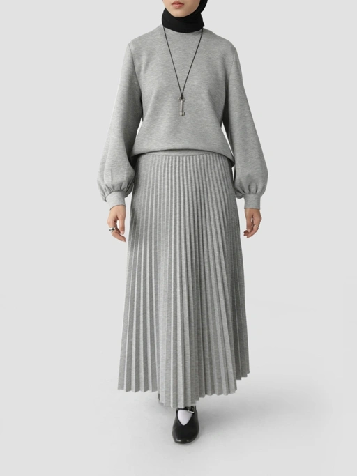 BONDED SUNRAY SKIRT - SABAMODEST