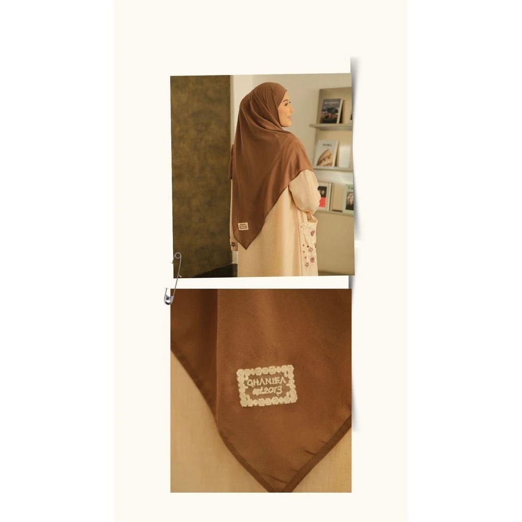 PLAIN  LACE CHIFFON KHIMAR BANDANA - GHANIEA