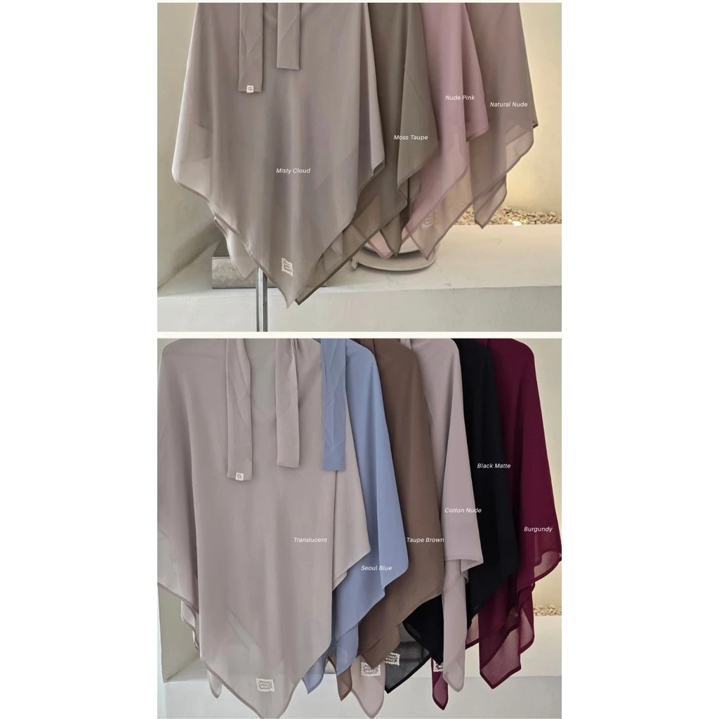 PLAIN  LACE CHIFFON KHIMAR BANDANA - GHANIEA
