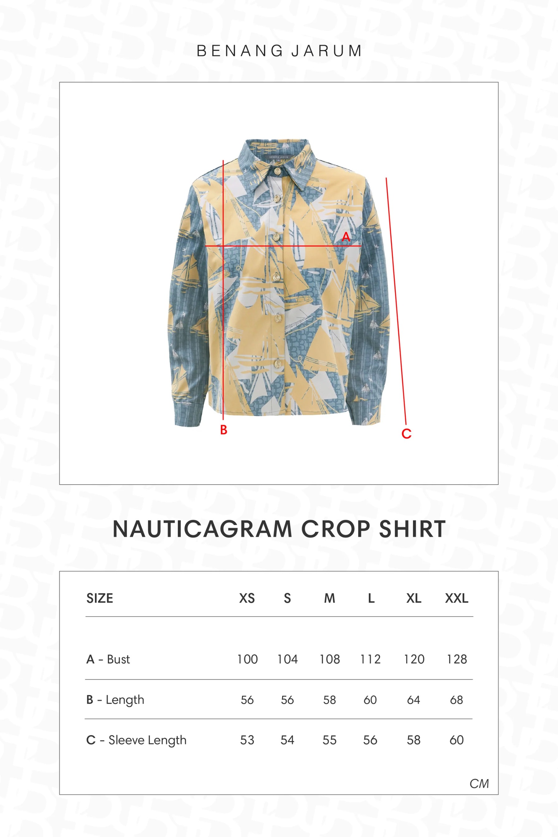 NAUTICAGRAM CROP SHIRT - BENANG JARUM