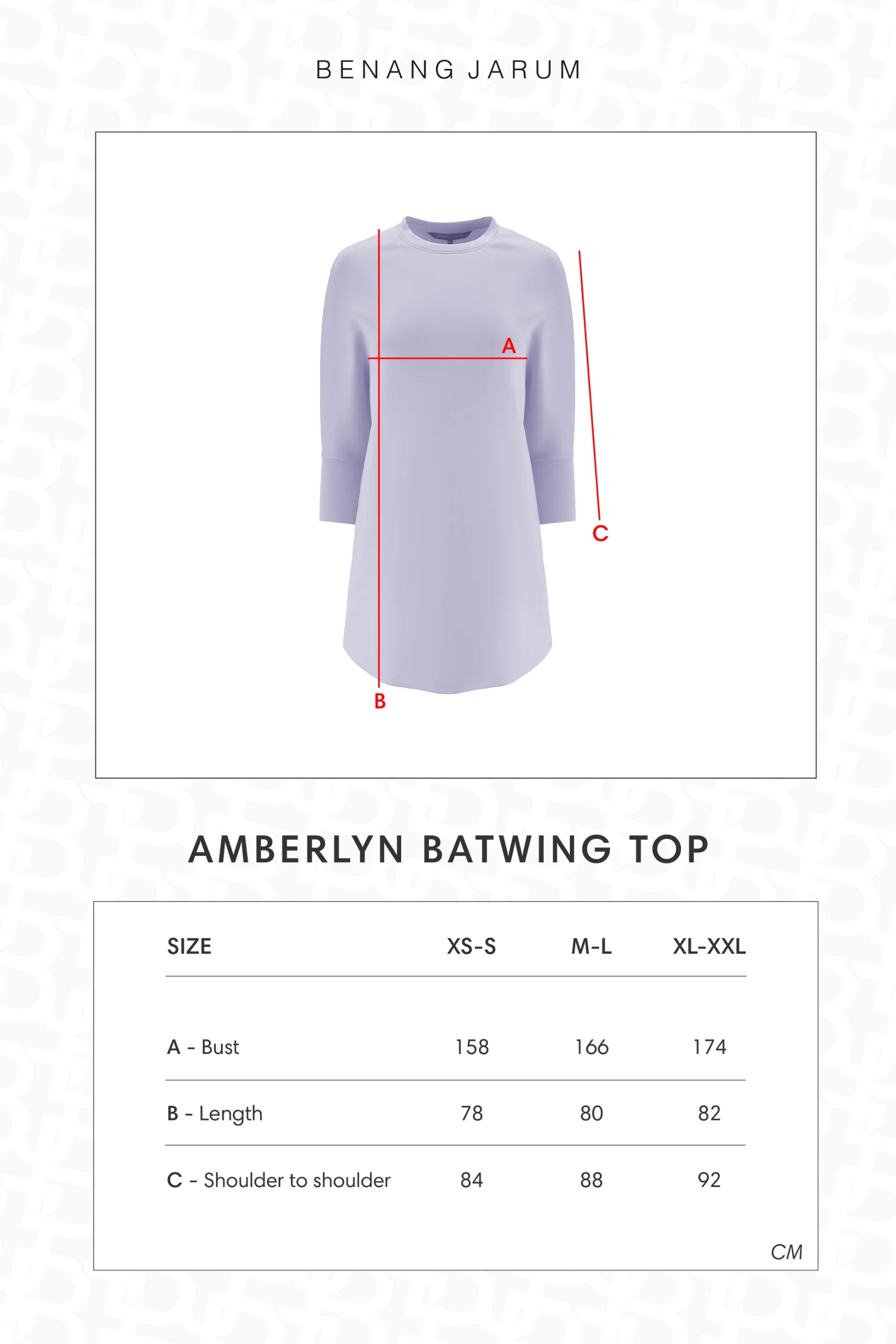 AMBERLYN BATWING TOP - BENANG JARUM