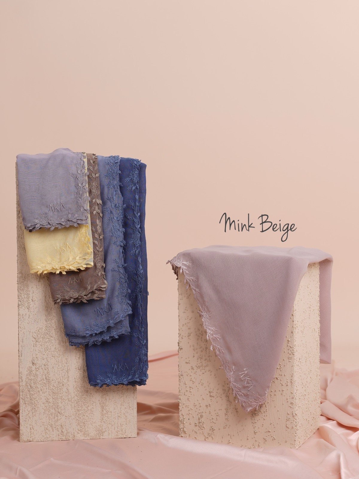 MENITI SCARF - MINK BEIGE