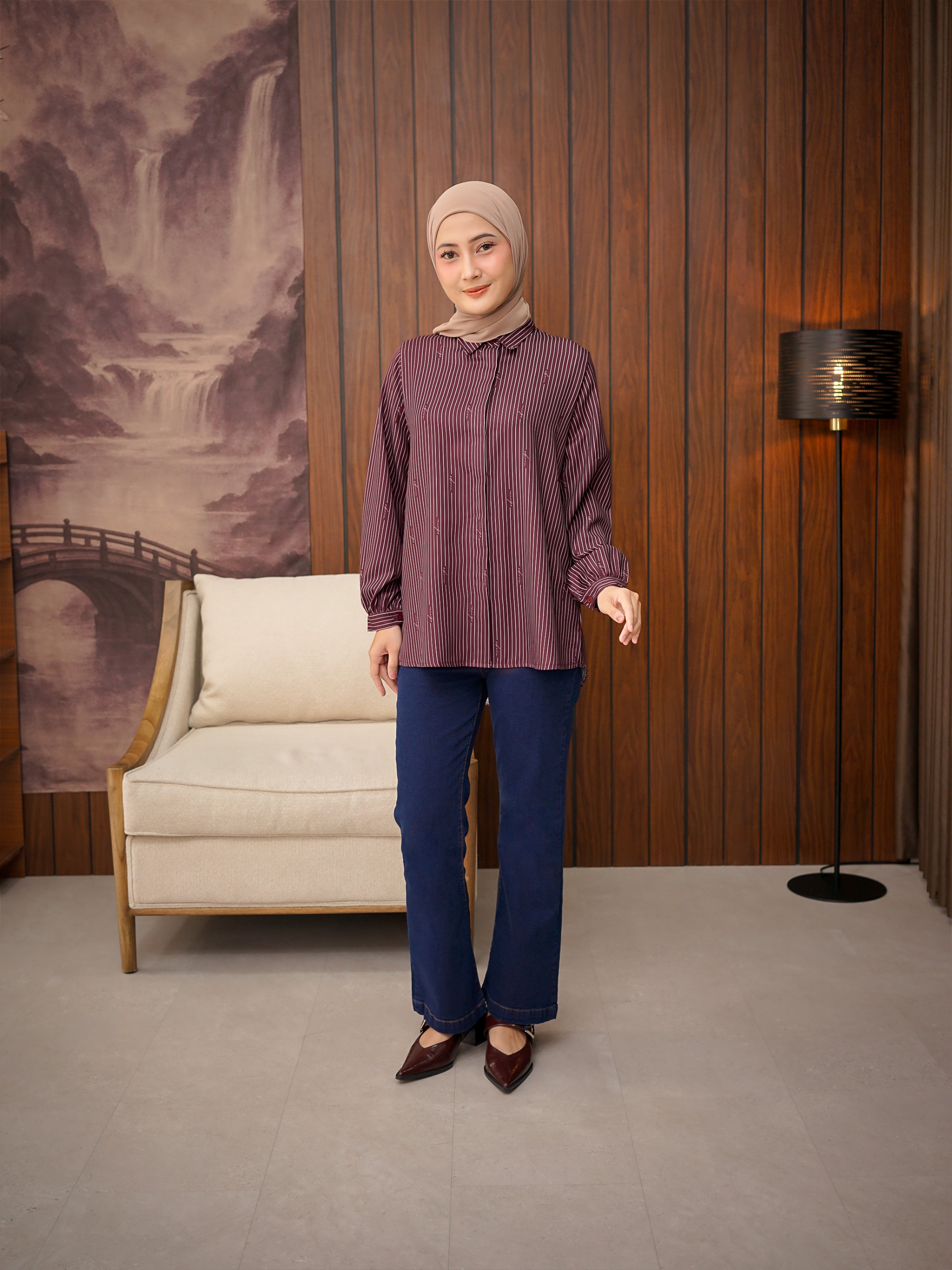 Elana Top Maroon