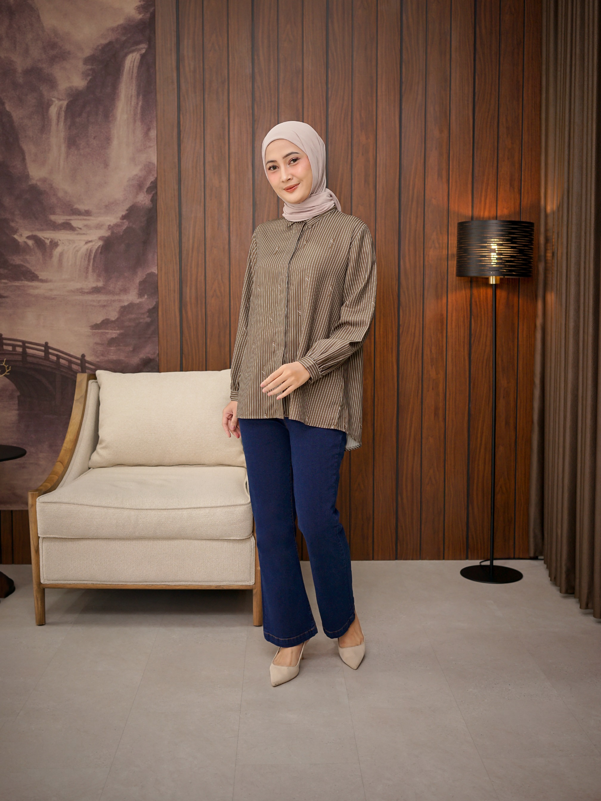 Elana Top Dark Oliv