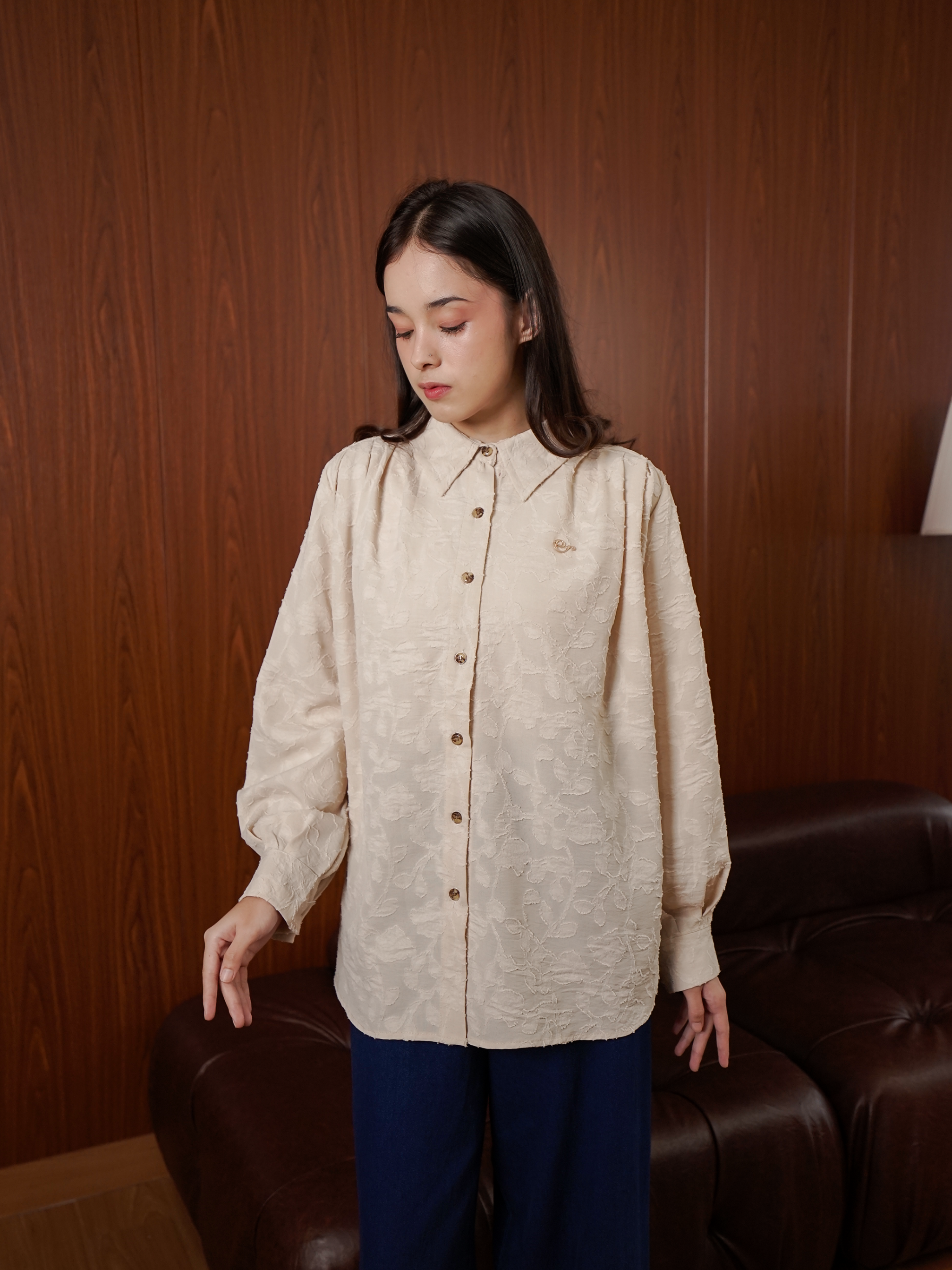Peony Top Pearled Ivory