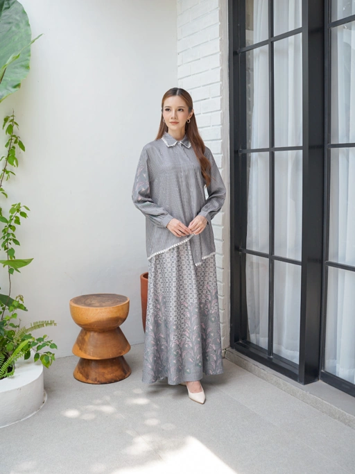 Image of Anggun Oneset Ultimate Grey (PO Pengiriman 9 Maret)