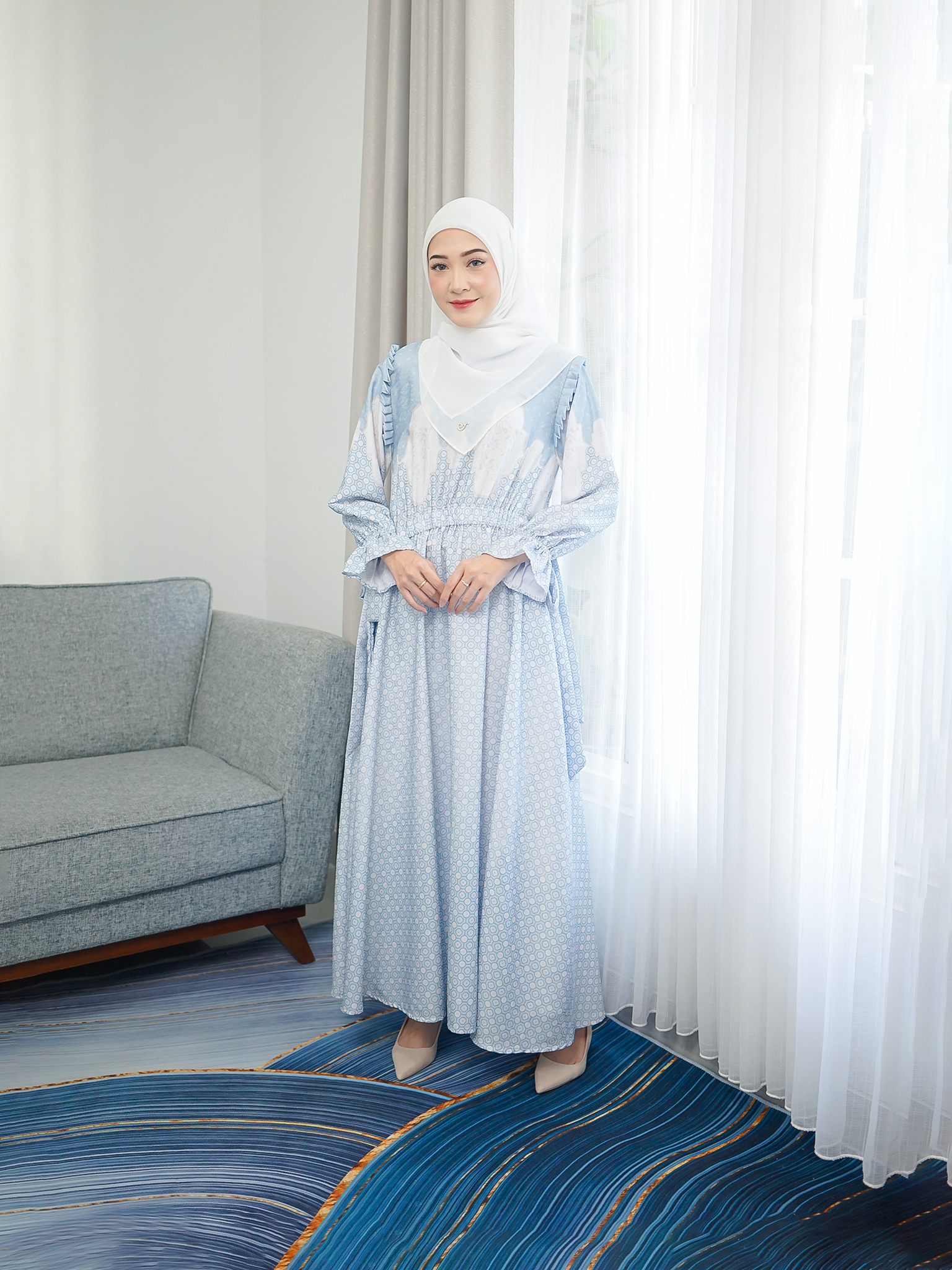 Padu Dress Powder Blue