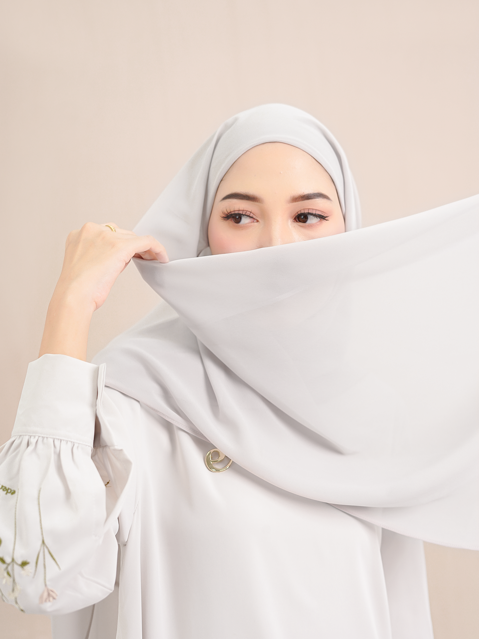 Luna Instan Hijab Glacier Grey