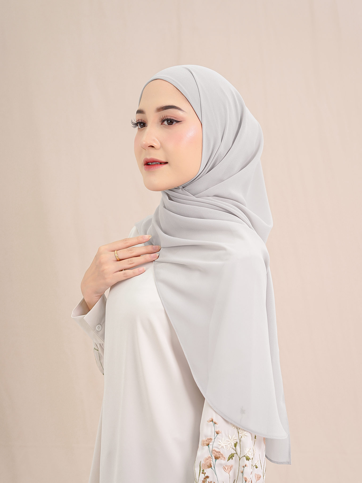 Luna Instan Hijab Glacier Grey