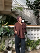 Sabbie Blouse Deep Mahogany