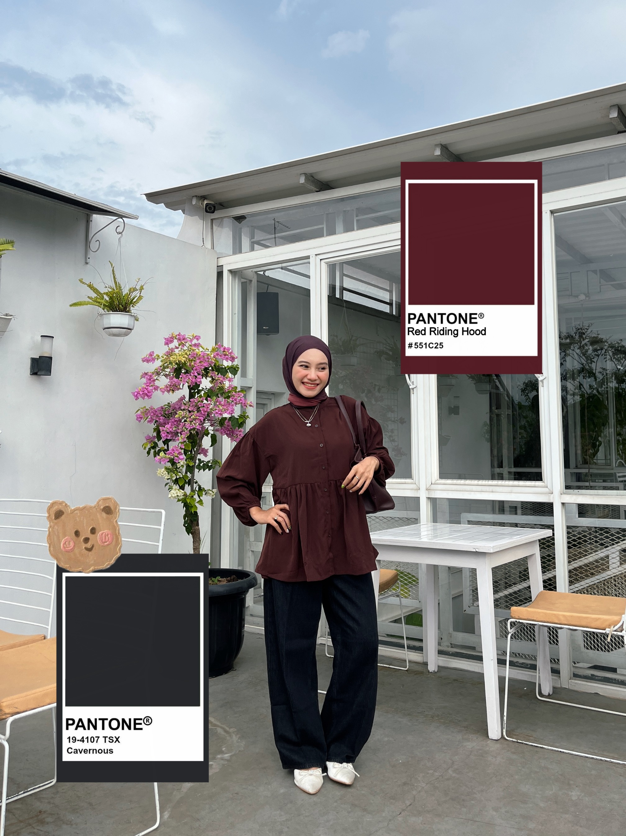 Sabbie Blouse Deep Mahogany