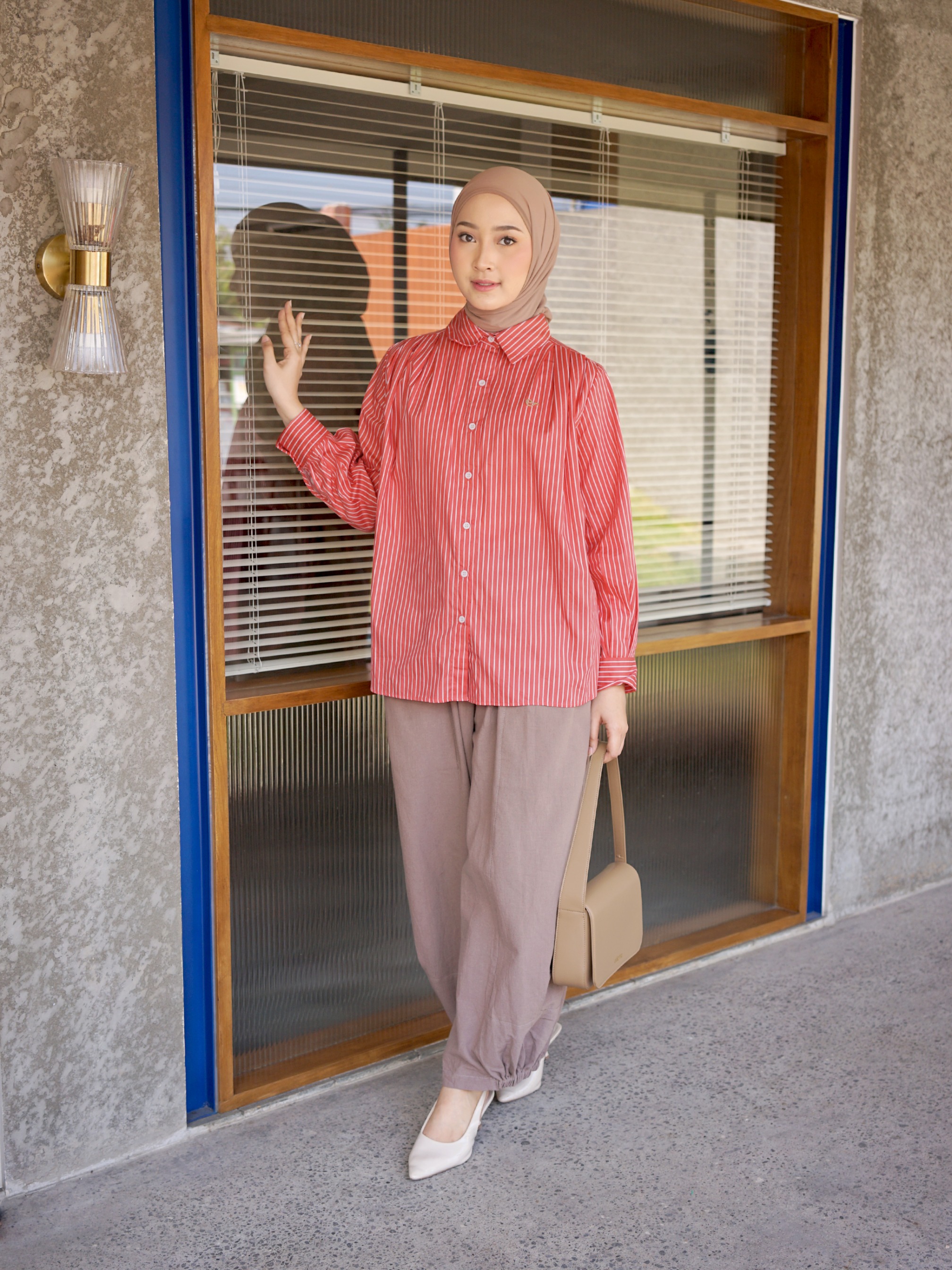 DEFECT/REJECT Laura Top Stripes Winterberry