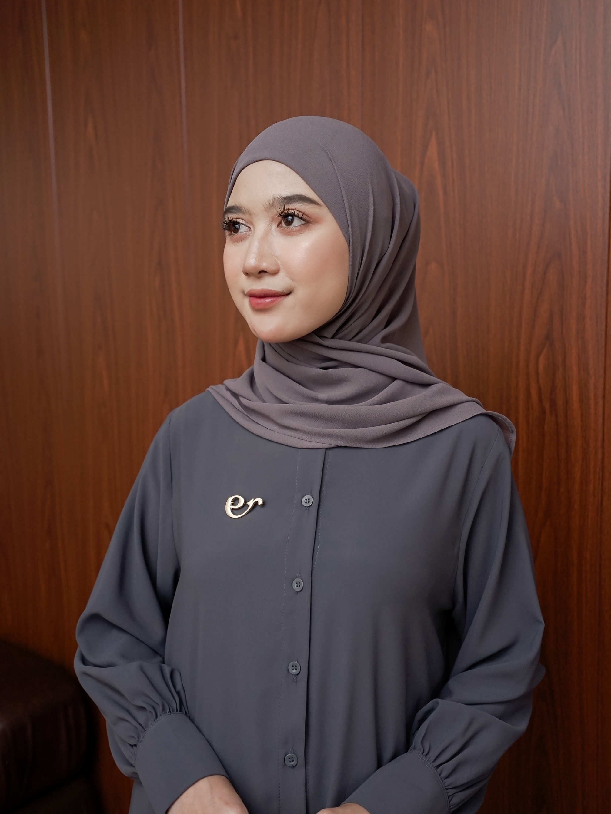 Luna Instan Hijab Dark Grey
