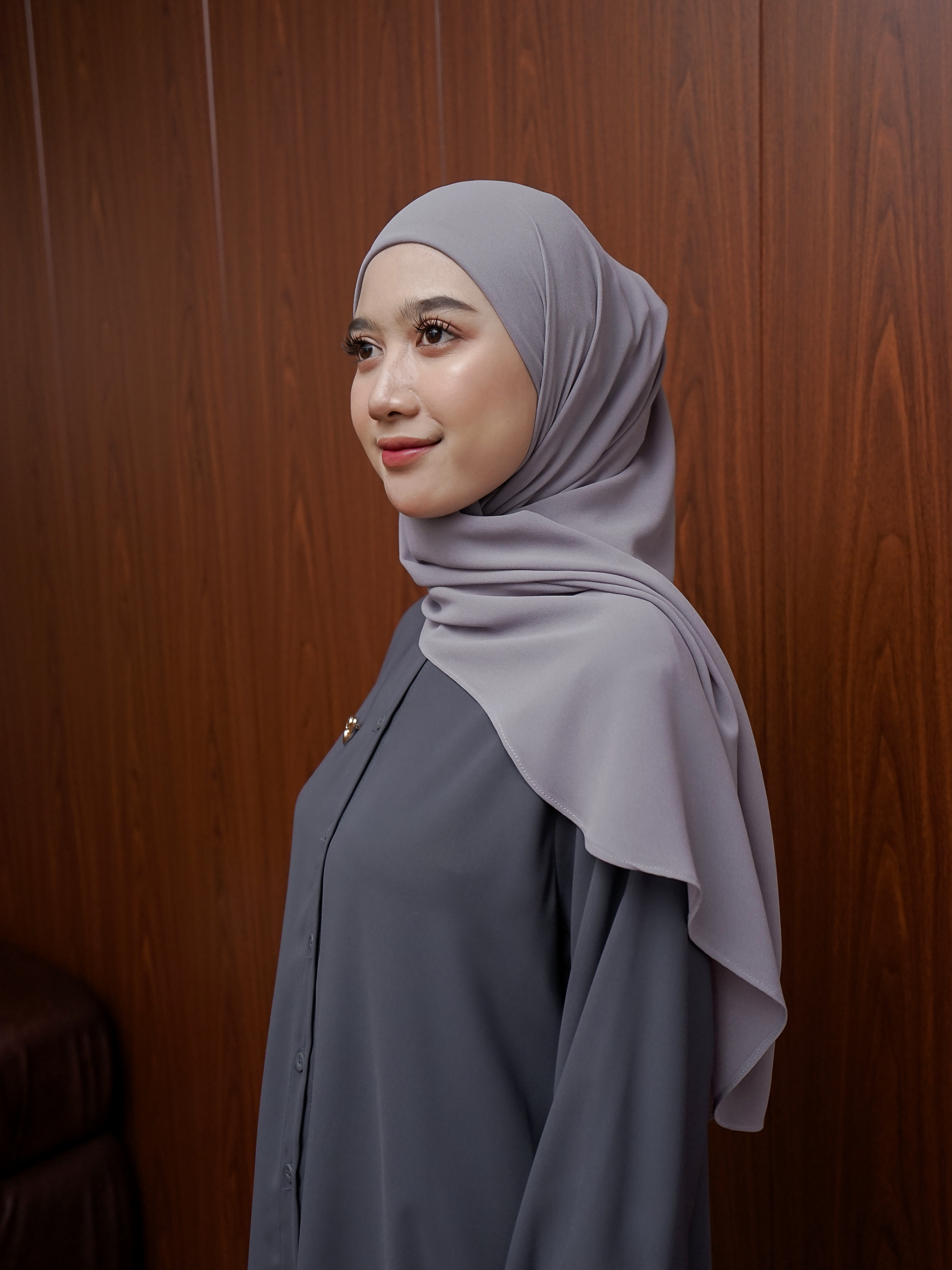 Luna Instan Hijab Medium Grey