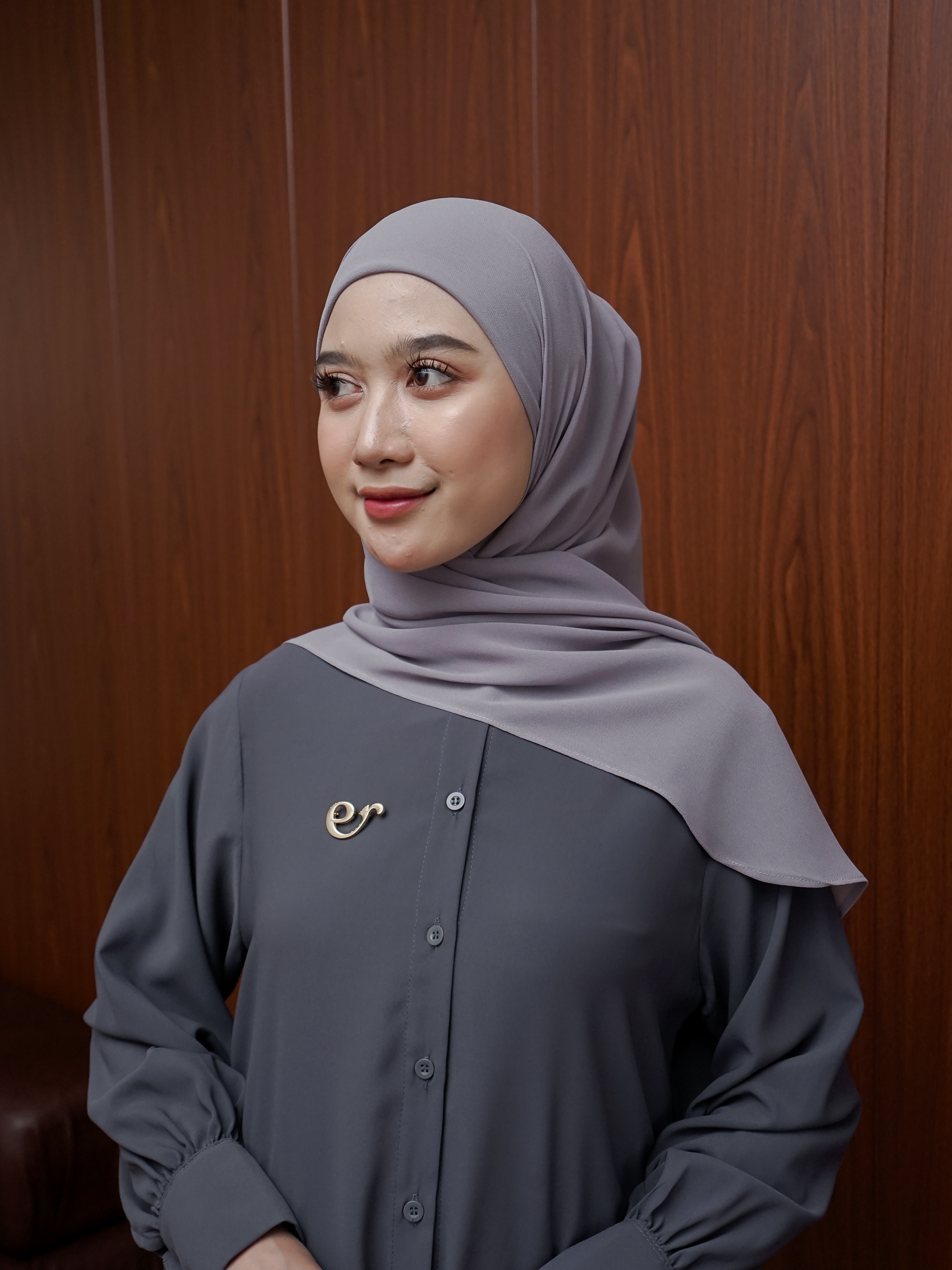 Luna Instan Hijab Medium Grey