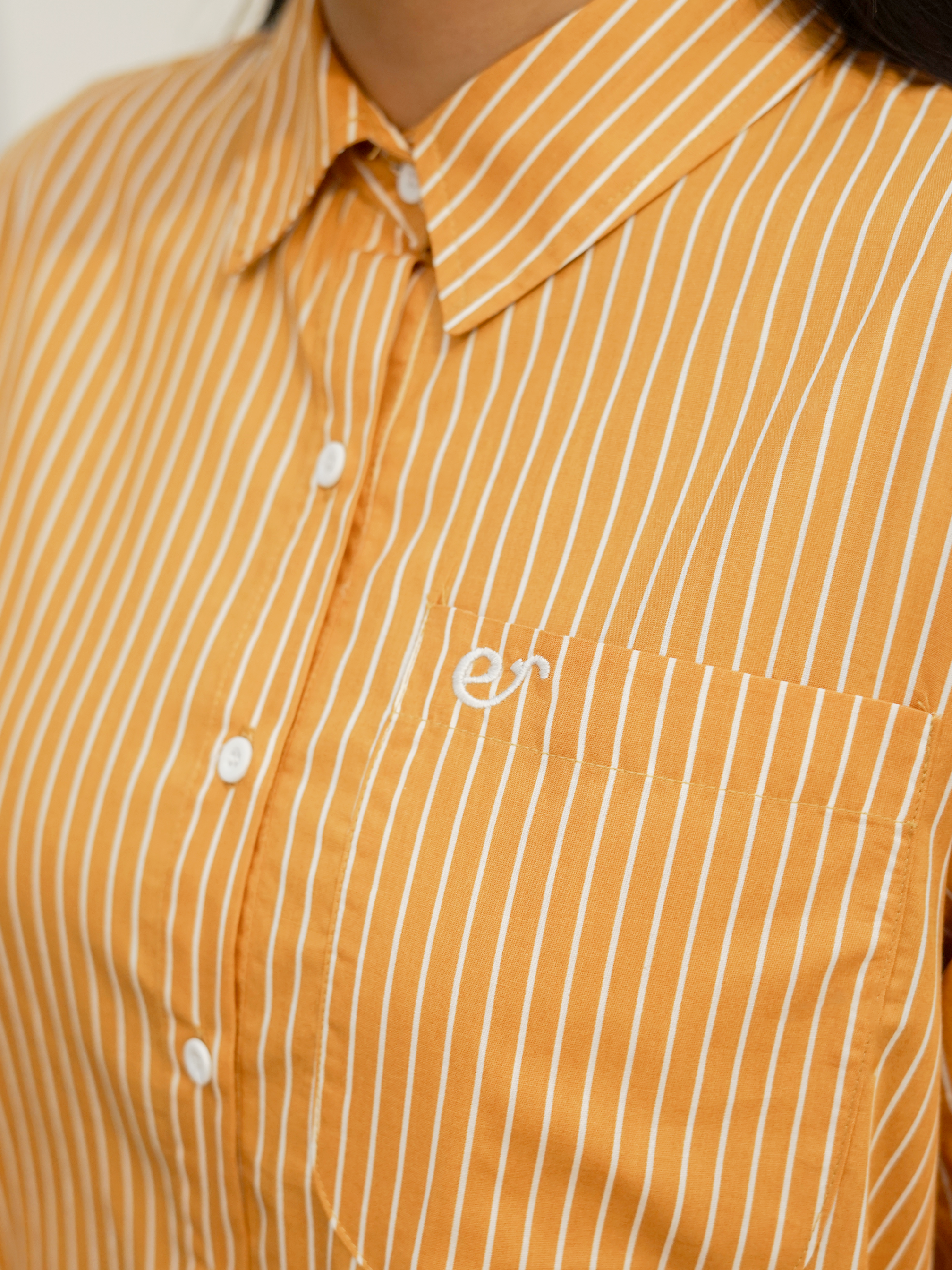 Naira Stripes Top Golden Rod