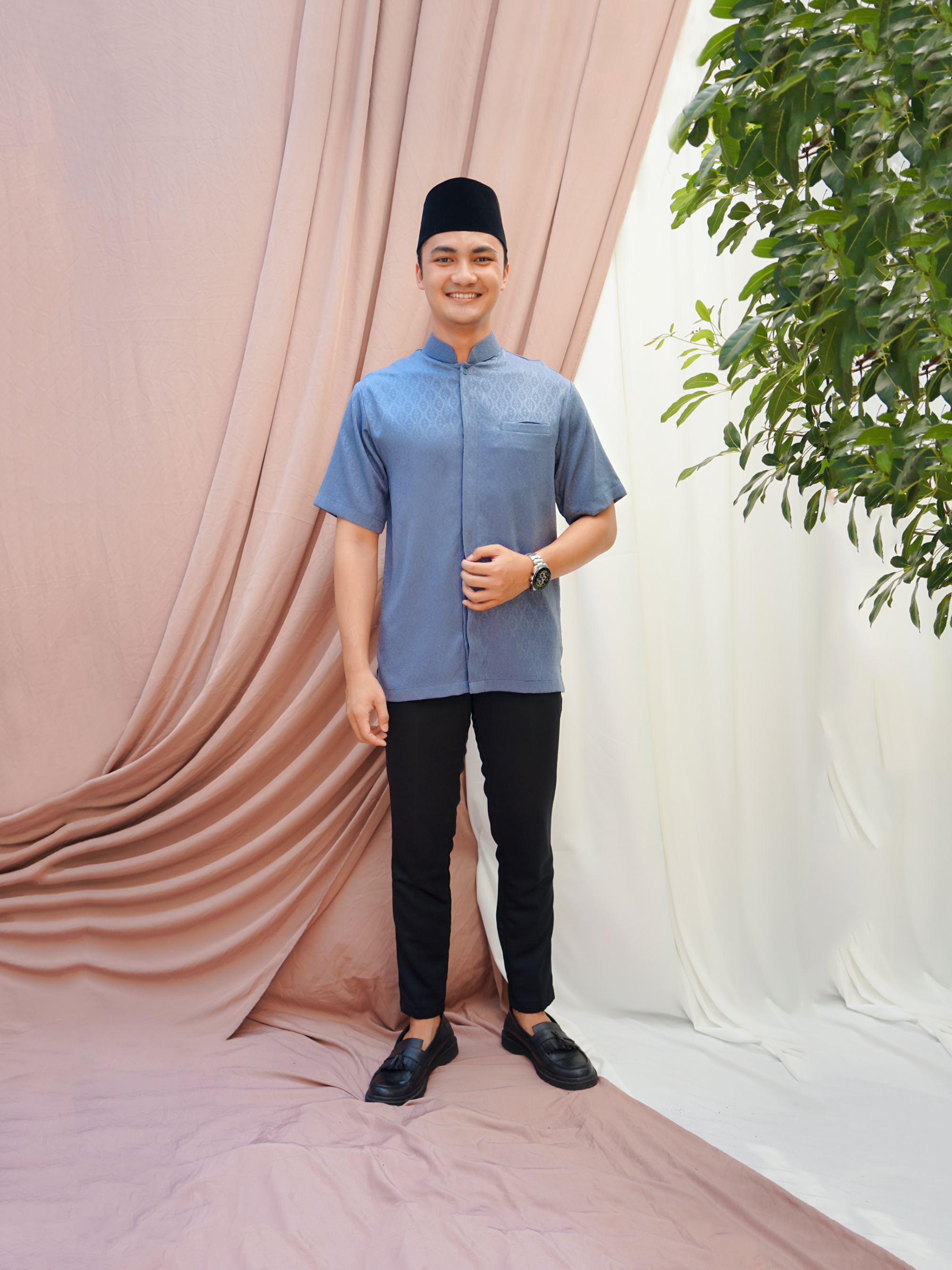 Nuansa Shirt Night Shadow Blue