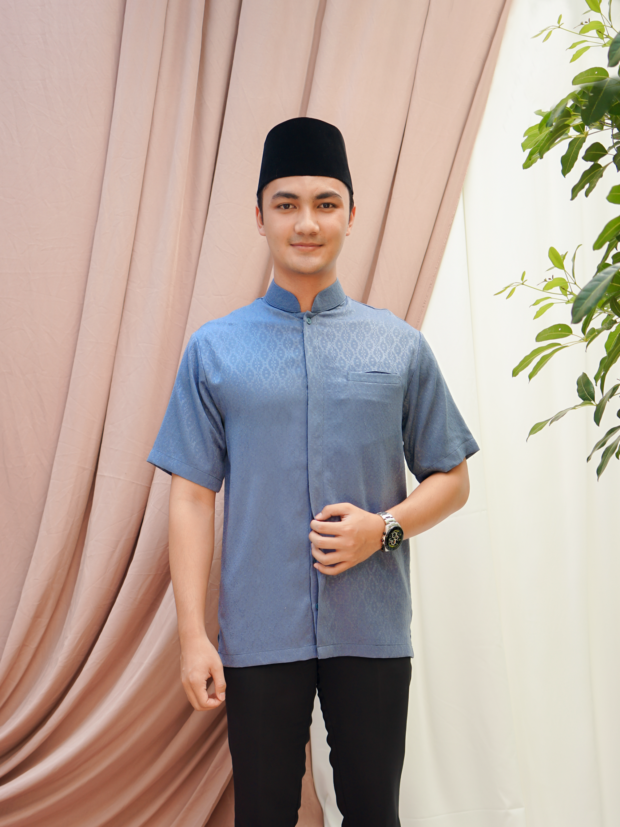 Nuansa Shirt Night Shadow Blue