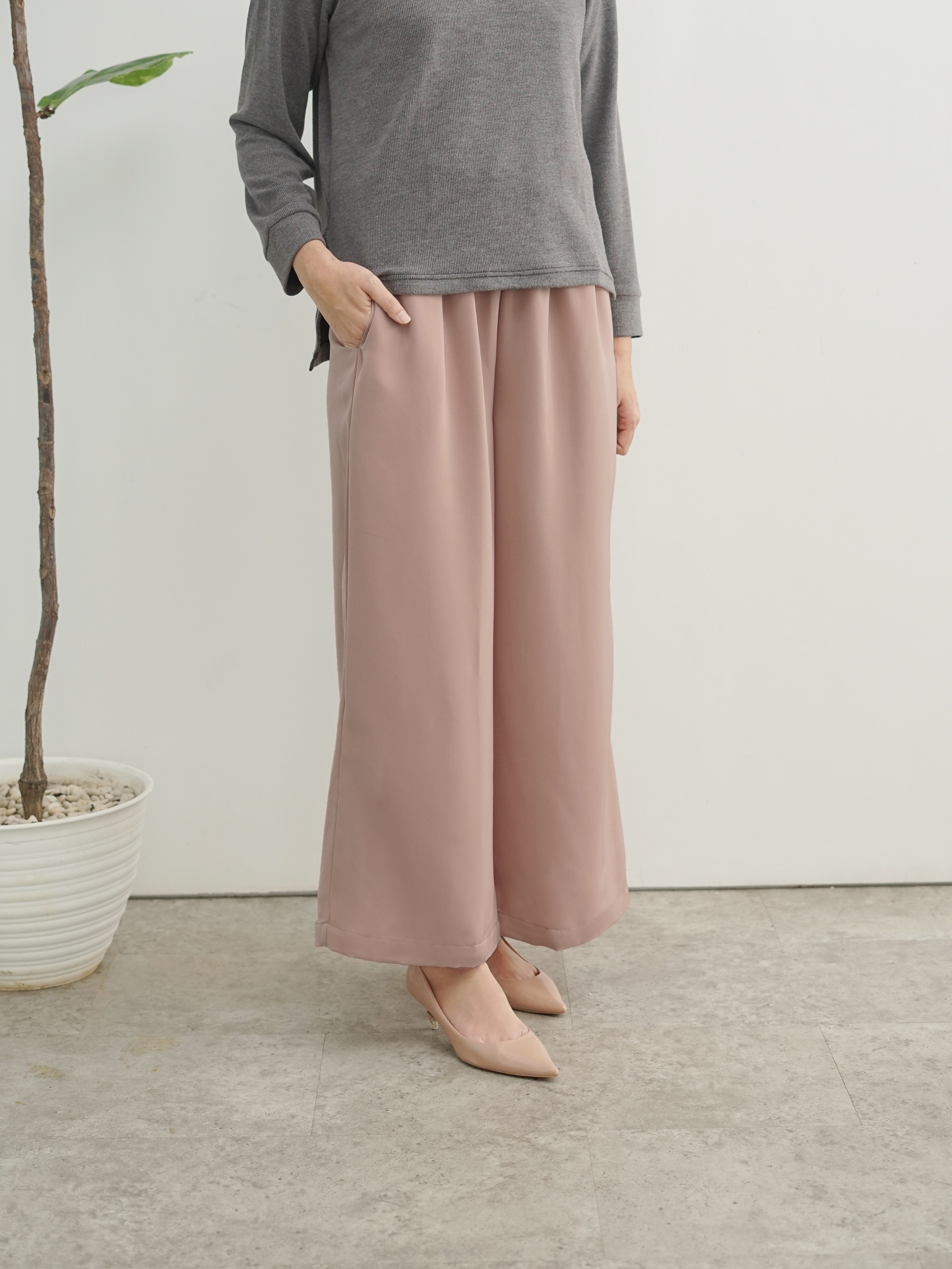 Lubna Pants Pale Blush