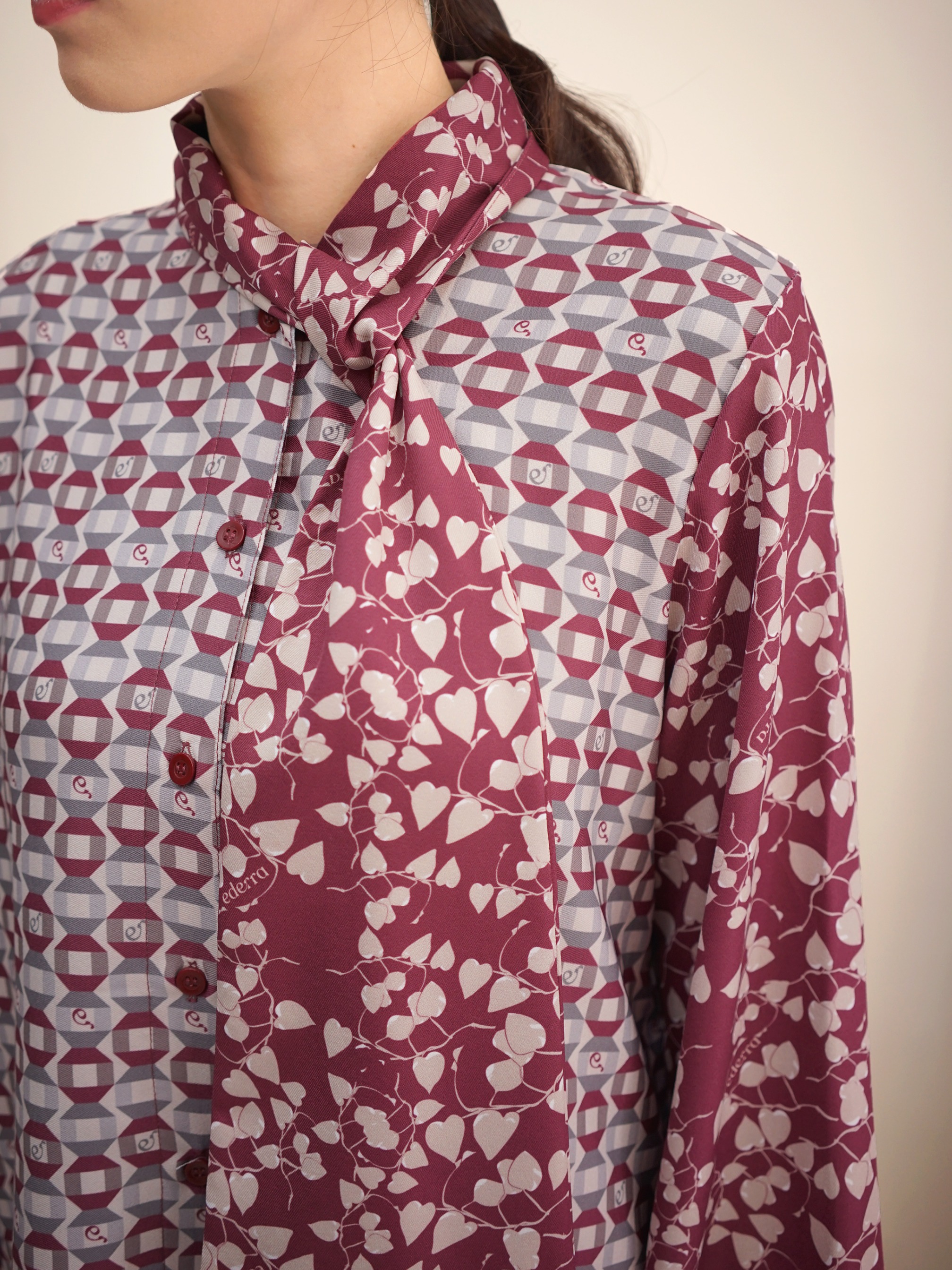 Piper Top Oxblood Red