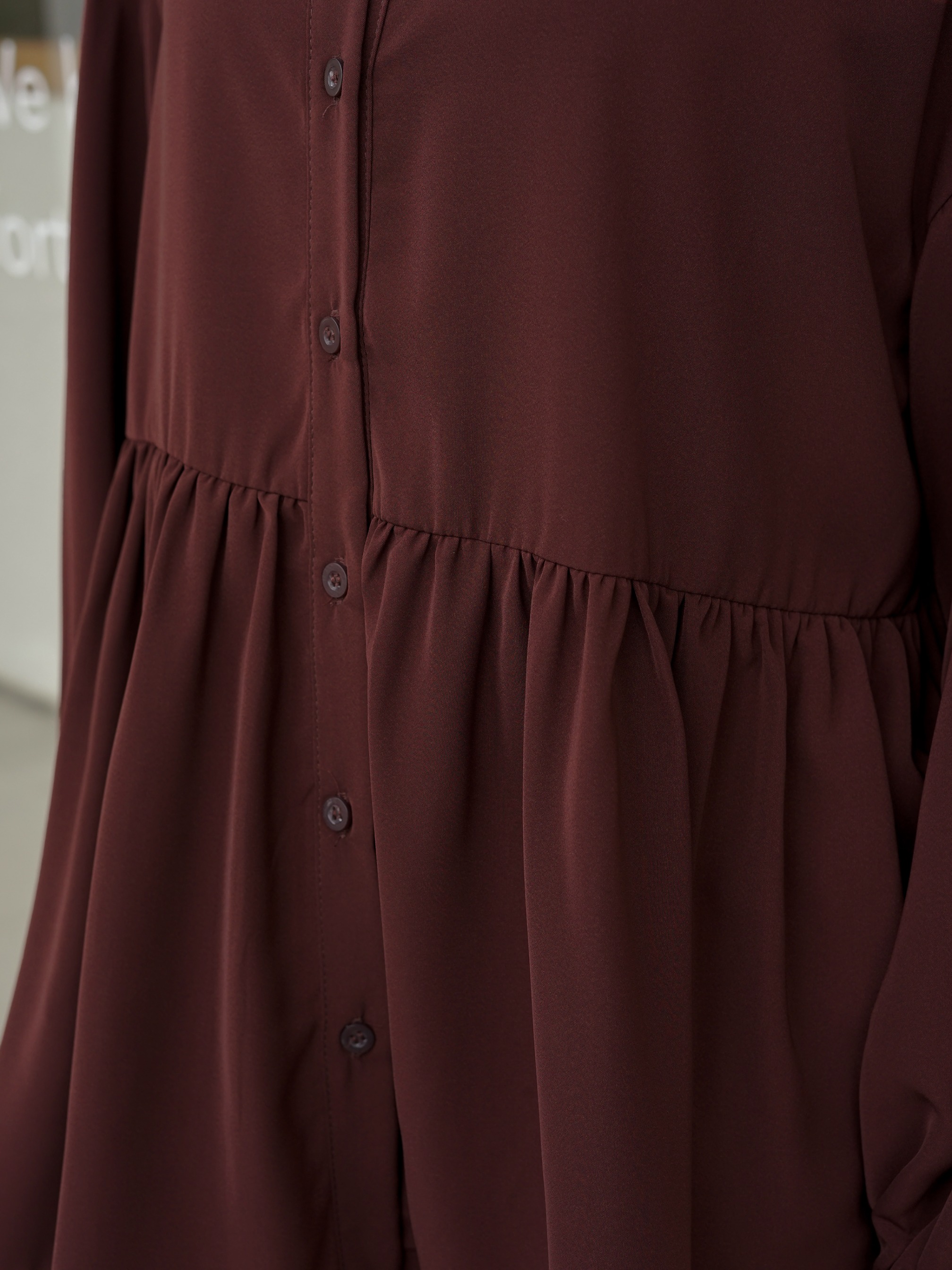 Sabbie Blouse Deep Mahogany