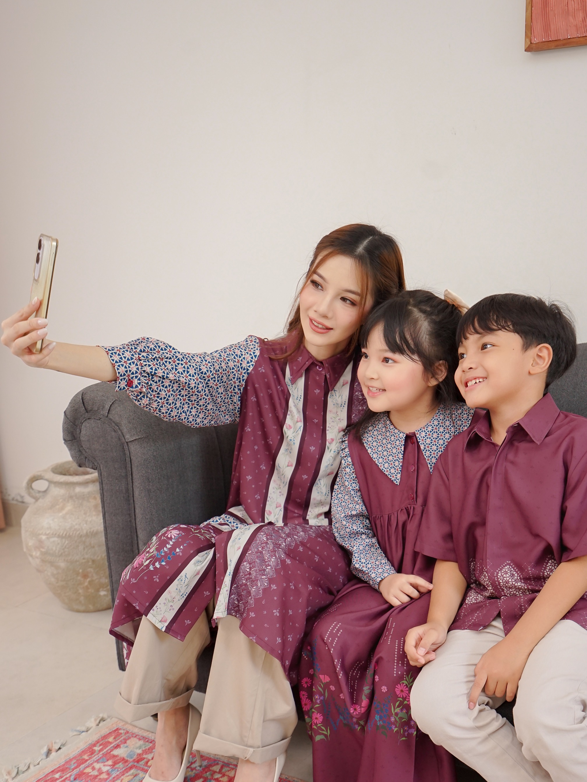 Family Set Senandika New Maroon  
