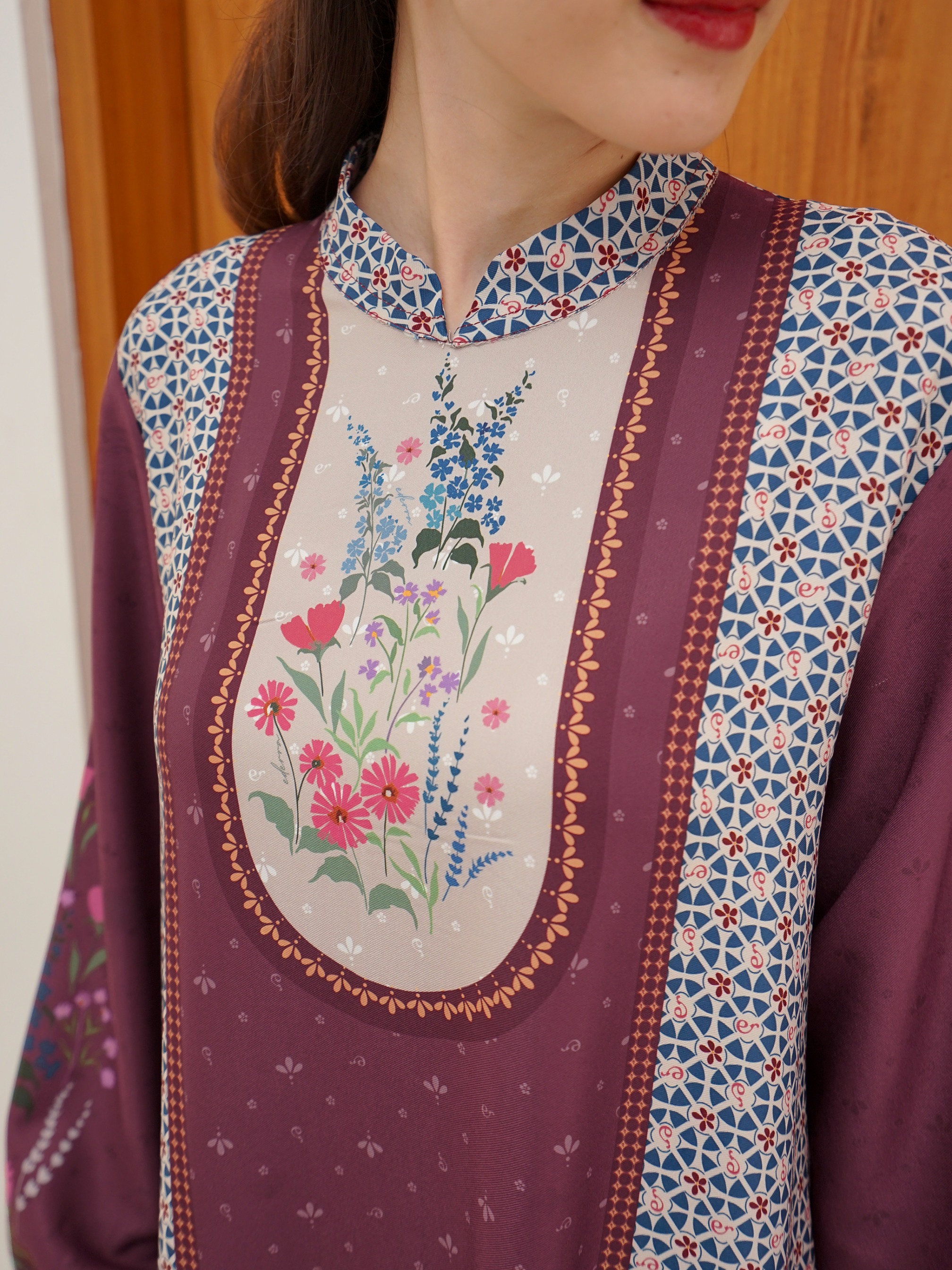 Senandika Dress New Maroon