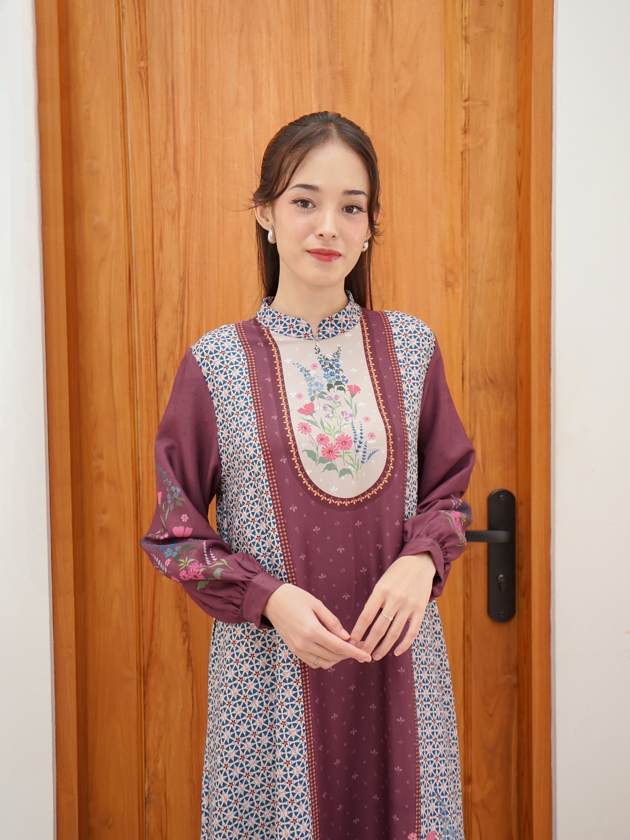 Senandika Dress New Maroon