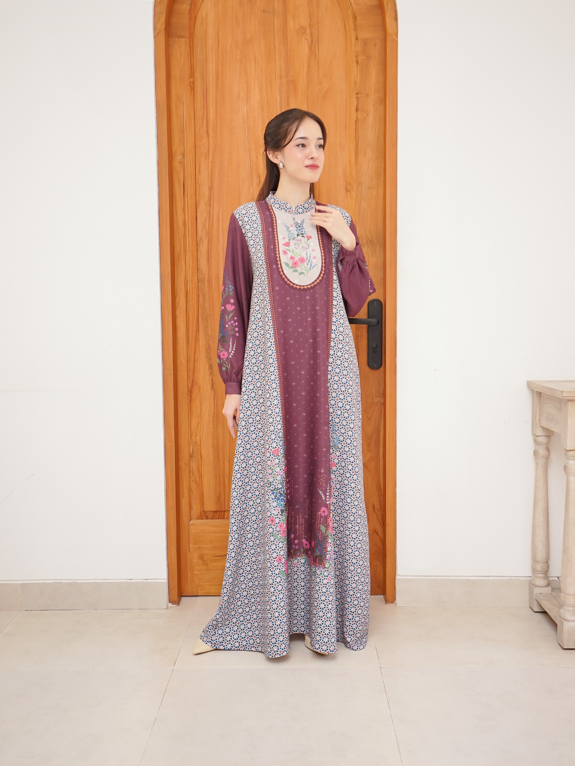 Senandika Dress New Maroon