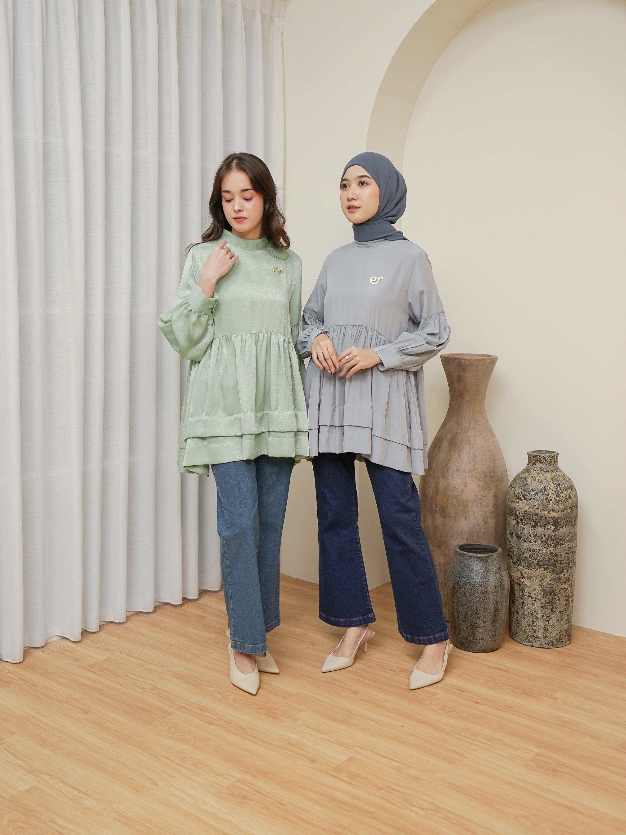 Liza Top Pastel Green