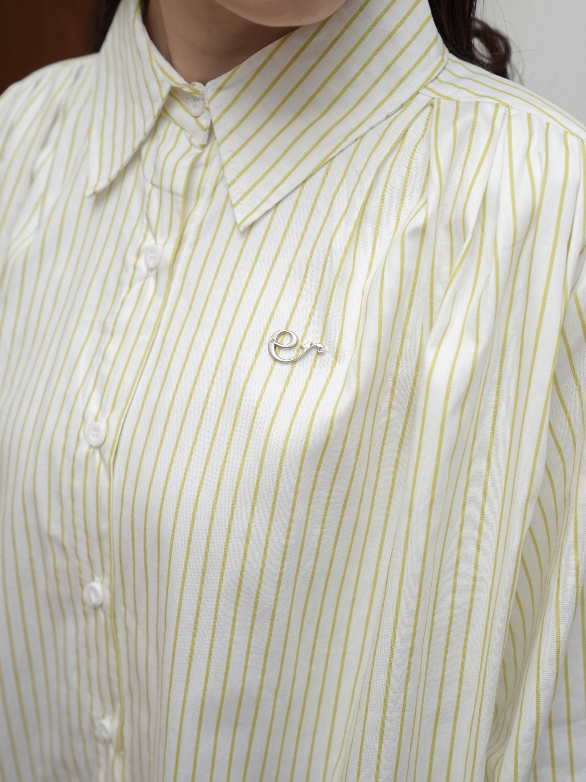 Laura Top Stripes White Lime